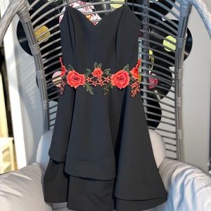 Black with Red Roses Dress ☆